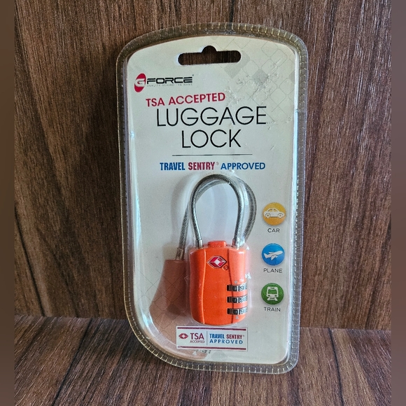 GForce 3 Digit Combination Coded Cable Luggage Lock Anti-theft Suitcase Orange - Picture 6 of 6